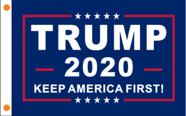 Trump 2020 Keep America First Kaf Double Sided Huge Flag 4x6 Rough Tex 100D - £15.62 GBP