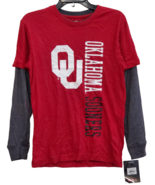 Colosseum Atlethics Youth Oklahoma Sooners Long Sleeves Raglan Shirt Red... - $270.86 MXN