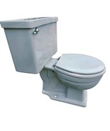 Vintage 1950s Porcelain Toilet Blue - $821.26 CAD