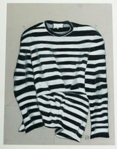 PERRY CHUDNOFF SIGNED PASTEL DRAWING-PAINTING STRIPE SWEATER WITH T PINS... - $67.50