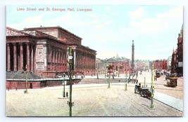 Postcard Lime Street &amp; St. Georges Hall Liverpool England Great Britain UK - £4.32 GBP