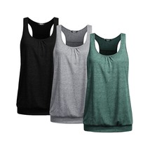 Women Sleeveless Yoga Tops Workout Cool Shirt Running Long Tank Tops Loo... - $85.99