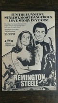Vintage 1982 Remington Steele Pierce Brosnan Full Page Original TV Series Ad 721 - £5.22 GBP