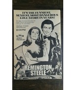 Vintage 1982 Remington Steele Pierce Brosnan Full Page Original TV Serie... - £5.22 GBP