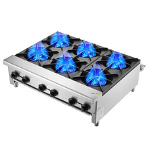 VEVOR Commercial Gas Stove with 6 Burners, Propane and Natural Gas Count... - $799.99