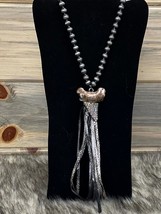 Art By Amy Labbe fringed tooth necklace in Grey - size One Size - $47.52