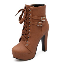 New Super Big &amp;small Size 30-50 Autumn Winter Ankle Boots shoes Women&#39;s short Ma - £75.02 GBP
