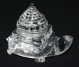 Sphatik Shree Yantra on Tortoise / Kachap Shri Yantra - 150 gms - Lab Certified - £178.50 GBP