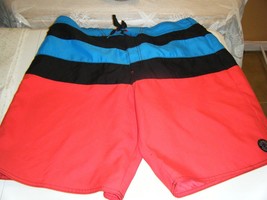 Mens Joe Boxer Swimsuit Red Black Blue 1 Back Pocket - £5.02 GBP