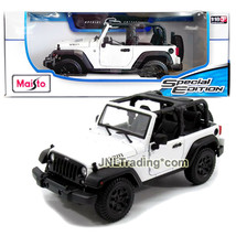 Maisto Special Edition 1:18 Scale Die Cast Suv White 2014 Jeep Wrangler Topless - $54.99