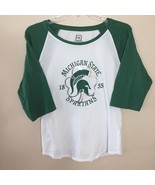 Michigan State Spartans Baseball Raglan ProEdge 3/4 Sleeve T-shirt Junio... - £9.00 GBP