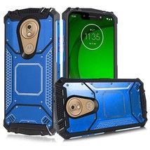 Metal Jacket Design Ultra Edge Shock Proof Case for Motorola Moto G7 Play BLUE - £4.60 GBP