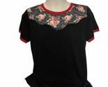 NEW L&amp;B Lucky &amp; Blessed Womens Floral Roses Top Shirt Size Medium - $13.20