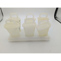 Vintage Tupperware Popsicle Molds Set of 6 Freezer Pop Makers Tray #4 - $9.97