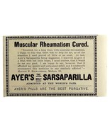 Ayers Rheumatism Cured Medicine 1894 Advertisement Victorian Worlds Fair... - $19.99