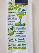 Margarita Glass and Kitchen Towel, Green Cactus Stem 16oz Drinks Recipe Gift image 5