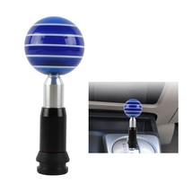 JDM Glossy Blue / White Round Ball Automatic Gear Shift Knob Shifter Universal - $19.88