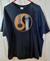 Acoustic Guitars Yin Yang Music Mens T-shirt Gildan Cotton Short Sleeve 2XL XXL - £10.27 GBP