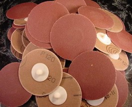 50pc 3 &quot; ROLL LOCK SANDING DISC 120 GRIT Made in USA Heavy Duty sand - $29.99