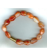 Chunky Carnelian Beads and Magnetic Clasp Bracelet - €24,32 EUR