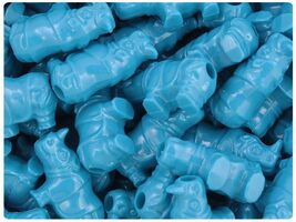 BeadTin Dark Turquoise Opaque 25mm Rhino Pony Beads (24pcs) - $2.39