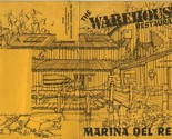 The Warehouse Restaurant Menu Marina Del Ray California 1975 - $19.79