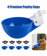 4Pcs Poultry Drinker Waterer Automatic Water Cup Chicken Duck Quail Hen ... - £14.38 GBP