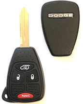Remote Head Key Shell  for DODGE 4 Button Removable Blade Top Quality - £3.96 GBP