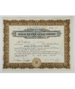 Bald Butte Gold Mines Montana Stock Certificate No 3661 Rohnestam 3000 S... - £21.13 GBP
