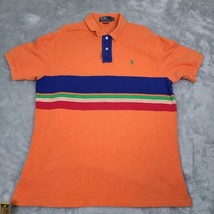 Men&#39;s VTG Polo Ralph Lauren Royal Orange Green Multicolor Striped Shirt ... - £23.58 GBP