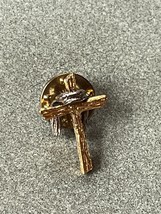 Small Goldtone Cross w Silvertone Drape Resurrection CROSS Hat or Lapel Pin or - £9.02 GBP