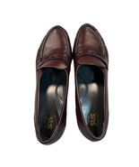 SAS Tripad Comfort Pebbled Leather Easier Slip-On Wedge Loafers in Wine ... - £34.93 GBP