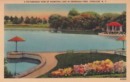 Syracuse New York NY Hiawatha Lake Onondaga Park Postcard C30 - £2.34 GBP