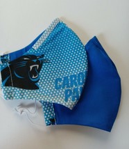 FACE MASK WASHABLE COTTON REUSABLE REVERSIBLE NFL CAROLINA PANTHERS - £2.32 GBP