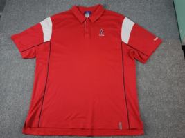 Reebok Los Angeles Angels Mens Polo Shirt Size 2XL Red MLB Vintage - £9.85 GBP