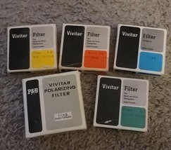 Lot of 5 Vintage VIVITAR 52mm Filters - Original Boxes, Cases and Paperwork - £26.30 GBP