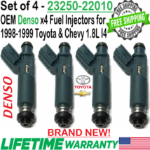 NEW OEM Denso x4 Fuel Injectors for 1998-99 Toyota Corolla, Chevrolet Prizm 1.8L - $217.79