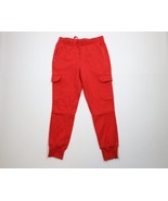 Vtg 90s Y2K Streetwear Mens Medium Faded Blank Cuffed Cargo Sweatpants J... - $921.75 MXN