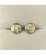 3 mm. CZ Stone Baby Toddler Stud Diamond Cut Earrings Screwback 14k Yell... - $177.93 CAD