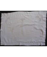 Antique Embroidered Pillowcase Sham Embroidery Drawn Thread Tatting Lace... - $21.99