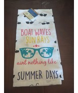 Flour Sack Towels 100% Cotton &quot;Boat Waves Sun Rays Ain&#39;t Nothing Like Su... - $12.75