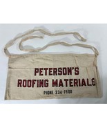 Vintage NOS Advertising Apron Pouch - Petersons Roofing Materials - Canv... - $315.05 MXN