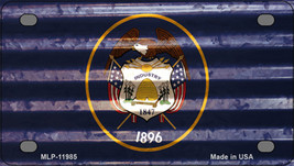Utah Corrugated Flag Novelty Mini Metal License Plate Tag - £11.71 GBP