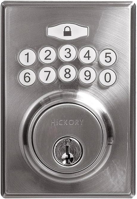 Satin Nickel, Securemote Bluetooth Deadbolt, Modern Design From Hickory,... - $126.33