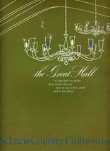 The Great Hall Menu St Lucie Country Club &amp; Villas Fort Pierce Florida 1970&#39;s - £24.96 GBP