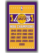 Los Angeles Lakers Champions Memorable Flag 90x150cm3x5ft Winners Best B... - €11,32 EUR