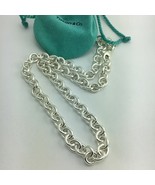 Tiffany & Co 24" Mens Unisex Silver Large Round Link Rolo Chain Necklace - $579.00