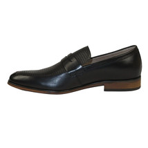 Men's Shoes Steve Madden Soft Leather upper Slip On Emree Black basket weave image 5