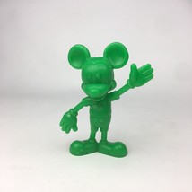 Louis Marx Disney Green Mickey Mouse Standing Wave Plastic Figurine Vintage 1971 - $16.82