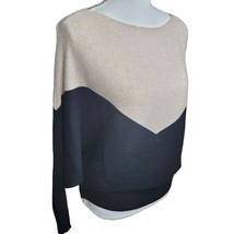 Two Toned Batwing Sleeve Knitted Dolman Sweater Pullover Soft Women Sm Med Lg - £14.06 GBP